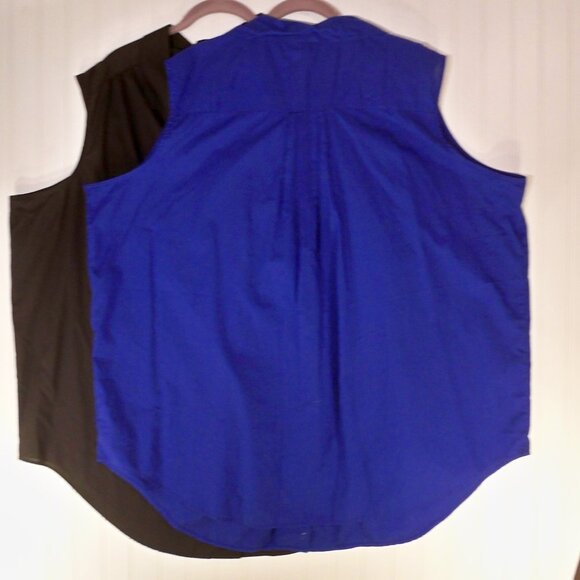 2 Bridge Gate, Black, Blue Button Up Shirt/Vests - Picture 3 of 8